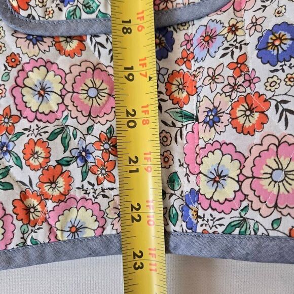 TALBOTS Womens Enchanting Blooms Quilted Collarless Jacket Size 14 - Picture 11 of 13